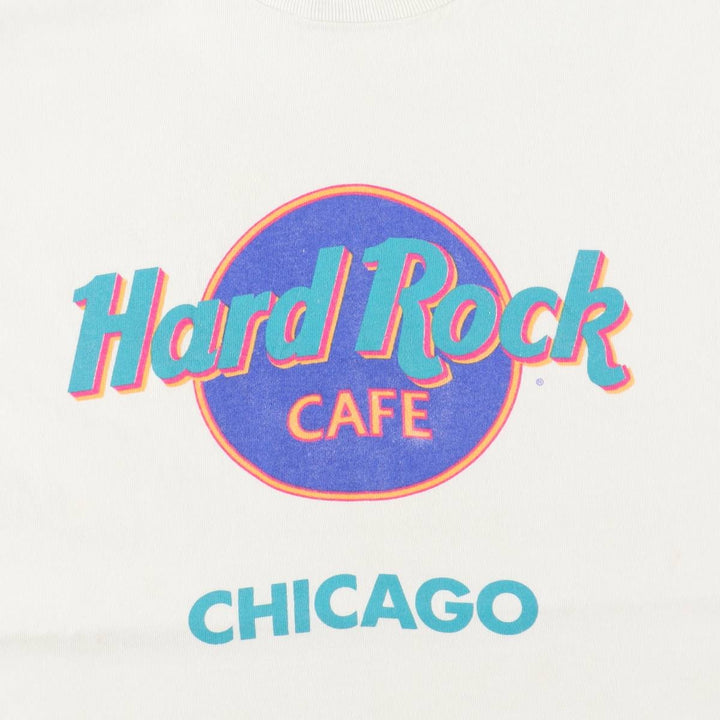 90'S HARD ROCK CAFE Hard Rock Cafe Advertising T-shirt Made in USA Men's M Vintage cotton white type Vintage Second Hand