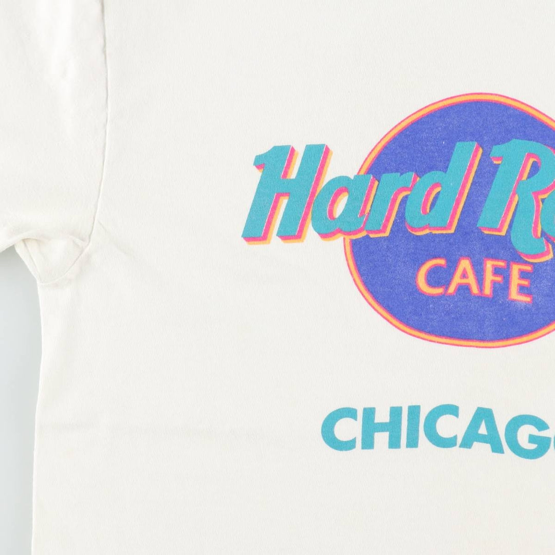 90'S HARD ROCK CAFE Hard Rock Cafe Advertising T-shirt Made in USA Men's M Vintage cotton white type Vintage Second Hand