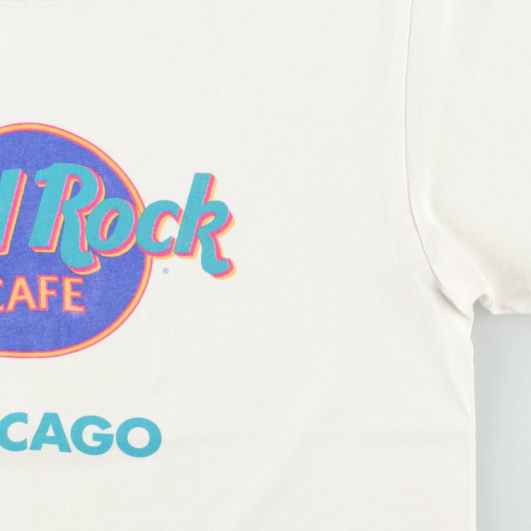 90'S HARD ROCK CAFE Hard Rock Cafe Advertising T-shirt Made in USA Men's M Vintage cotton white type Vintage Second Hand