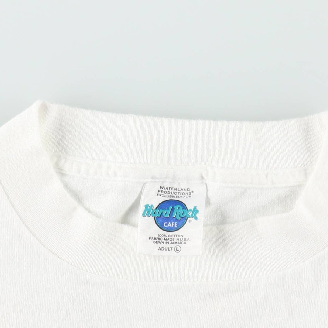 90s-00'S Hard Rock Cafe advertising t-shirt, men's size L equivalent, vintage. cotton white type Vintage Second Hand