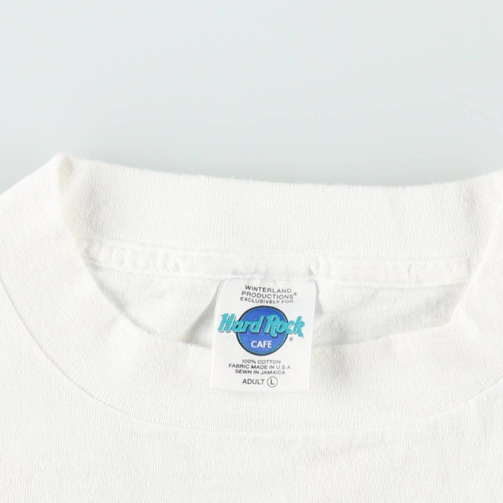90s-00'S Hard Rock Cafe advertising t-shirt, men's size L equivalent, vintage. cotton white type Vintage Second Hand