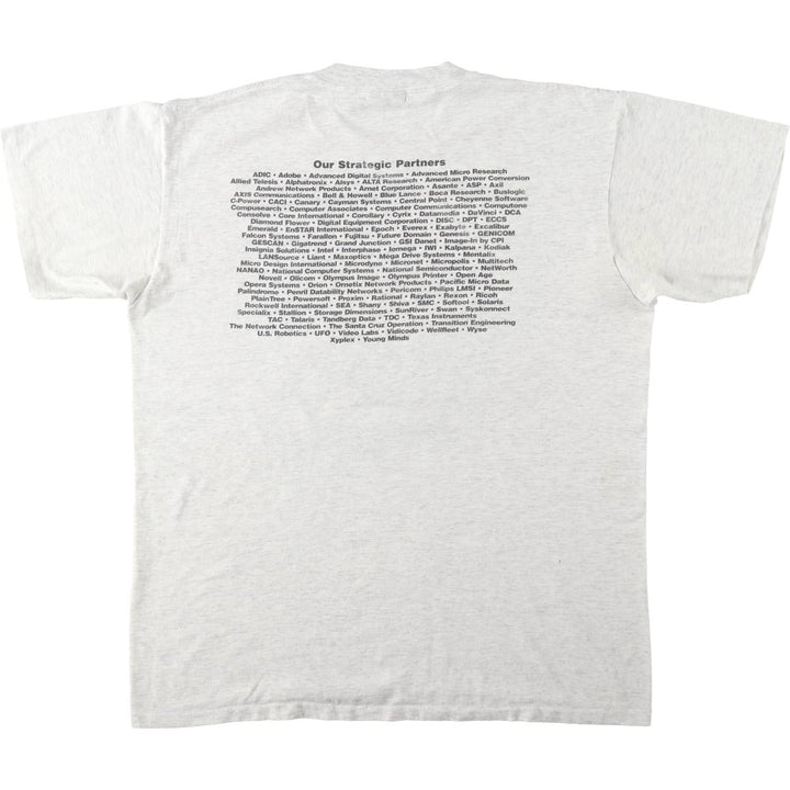 90'S ONEITA Advertising T-shirt, Men's XL equivalent, Vintage cotton gray type Vintage Second Hand