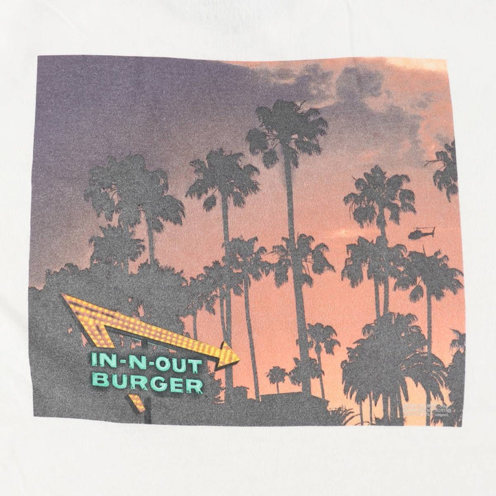 IN-N-OUT BURGER Printed Advertising T-Shirt, Men's Size XL (approx.) cotton white type Vintage Second Hand