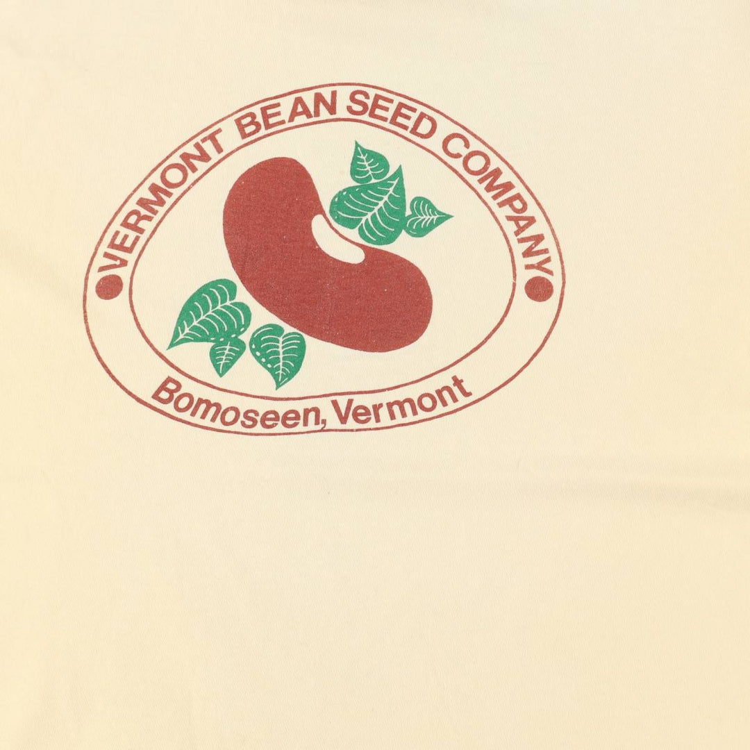 ~90'S Vermont Bean Seed Company Advertising T-Shirt, Men's Size L (approx.), Vintage unclear yellow type Vintage Second Hand