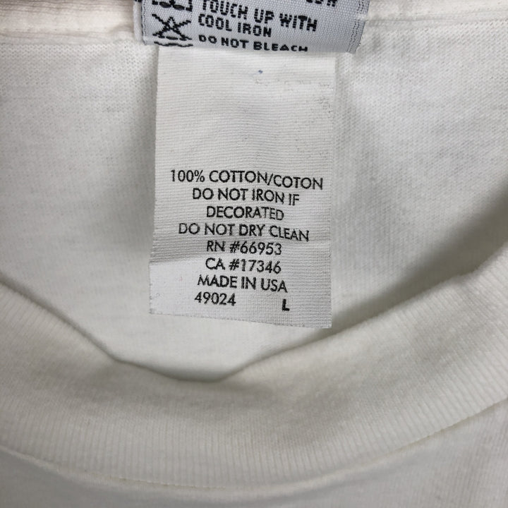 90'S HEAD logo print T-shirt, made in USA, men's size L equivalent, vintage. cotton white type Vintage Second Hand