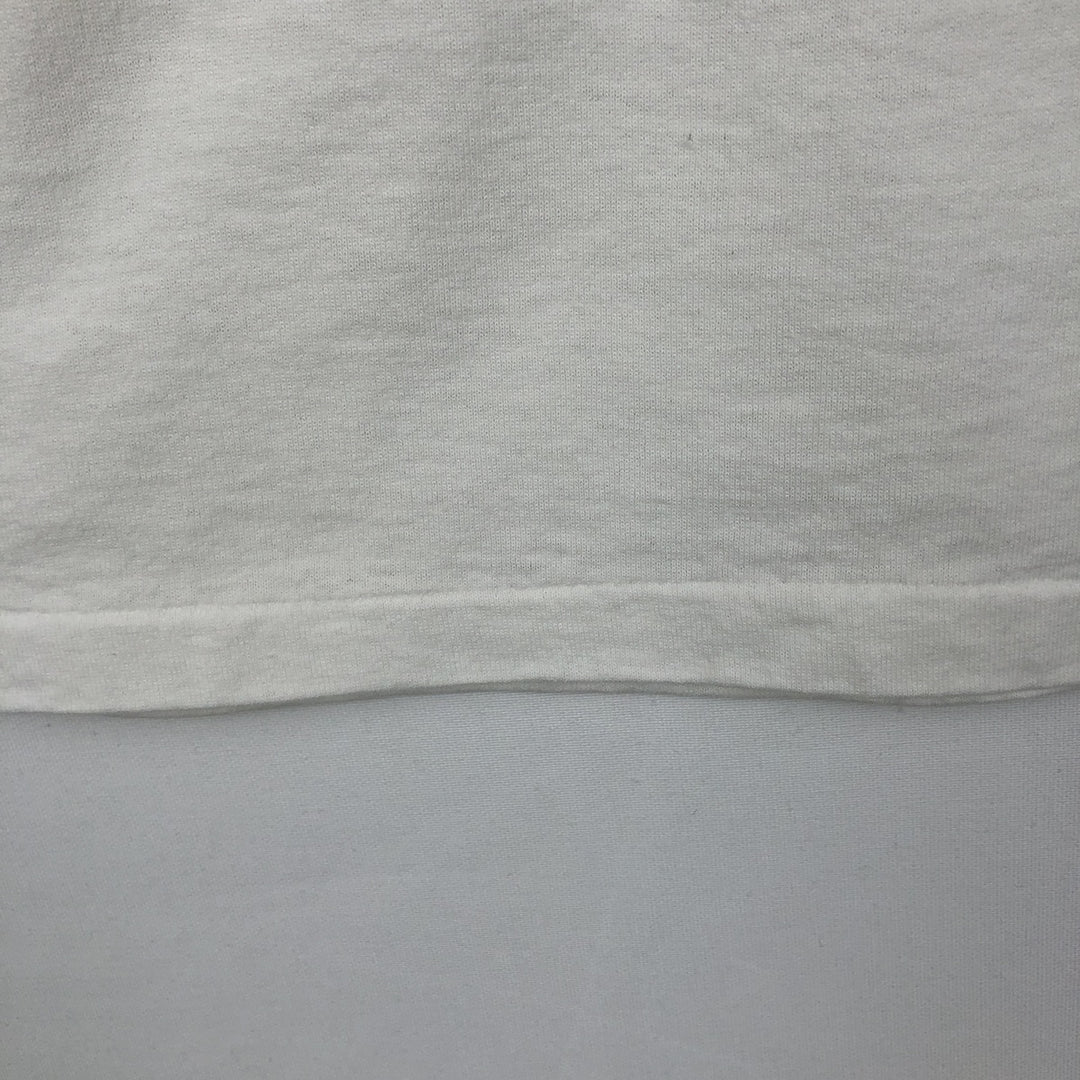 90'S Hanes Fifty-Fifty Blue Tag Printed T-Shirt, Made in USA, Men's XXL equivalent, Vintage cotton white type Vintage Second Hand