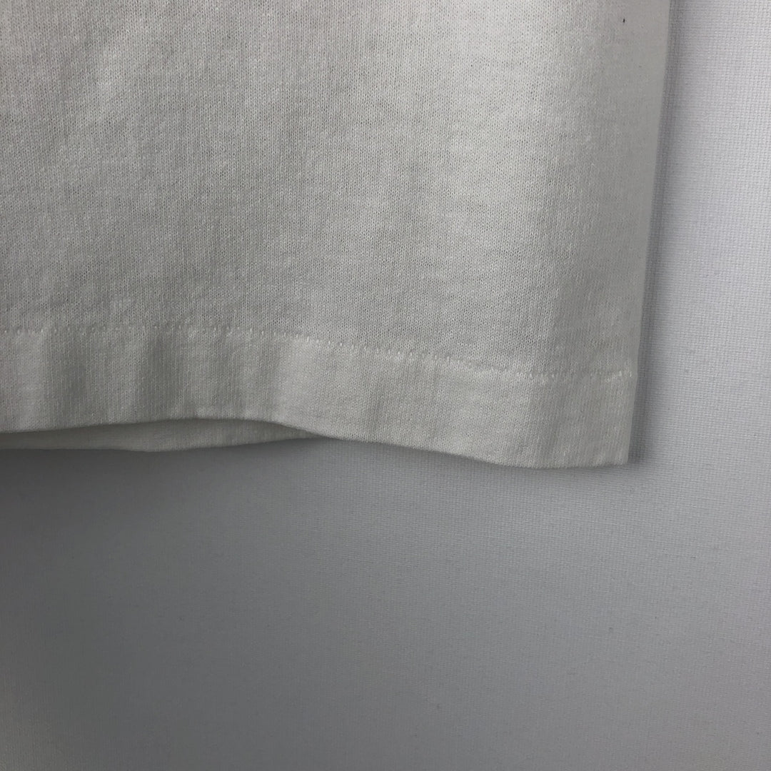 90'S Hanes Fifty-Fifty Blue Tag Printed T-Shirt, Made in USA, Men's XXL equivalent, Vintage cotton white type Vintage Second Hand