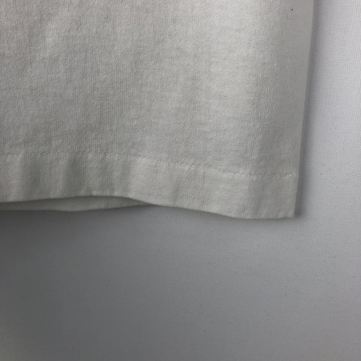 90'S Hanes Fifty-Fifty Blue Tag Printed T-Shirt, Made in USA, Men's XXL equivalent, Vintage cotton white type Vintage Second Hand