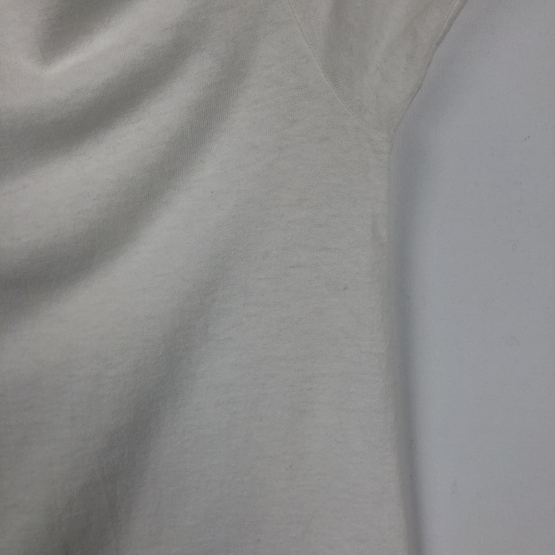 90'S Hanes Fifty-Fifty Blue Tag Printed T-Shirt, Made in USA, Men's XXL equivalent, Vintage cotton white type Vintage Second Hand
