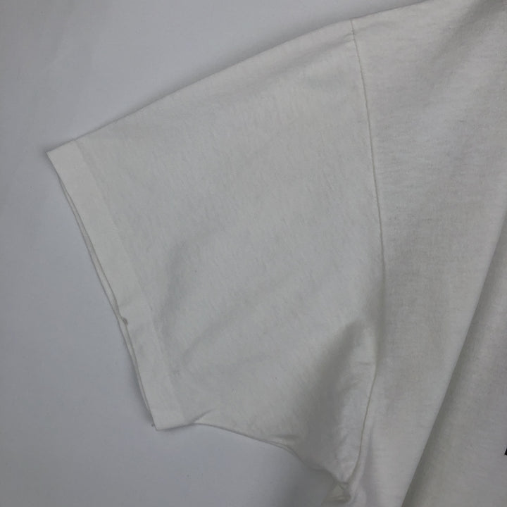 90'S Hanes Fifty-Fifty Blue Tag Printed T-Shirt, Made in USA, Men's XXL equivalent, Vintage cotton white type Vintage Second Hand
