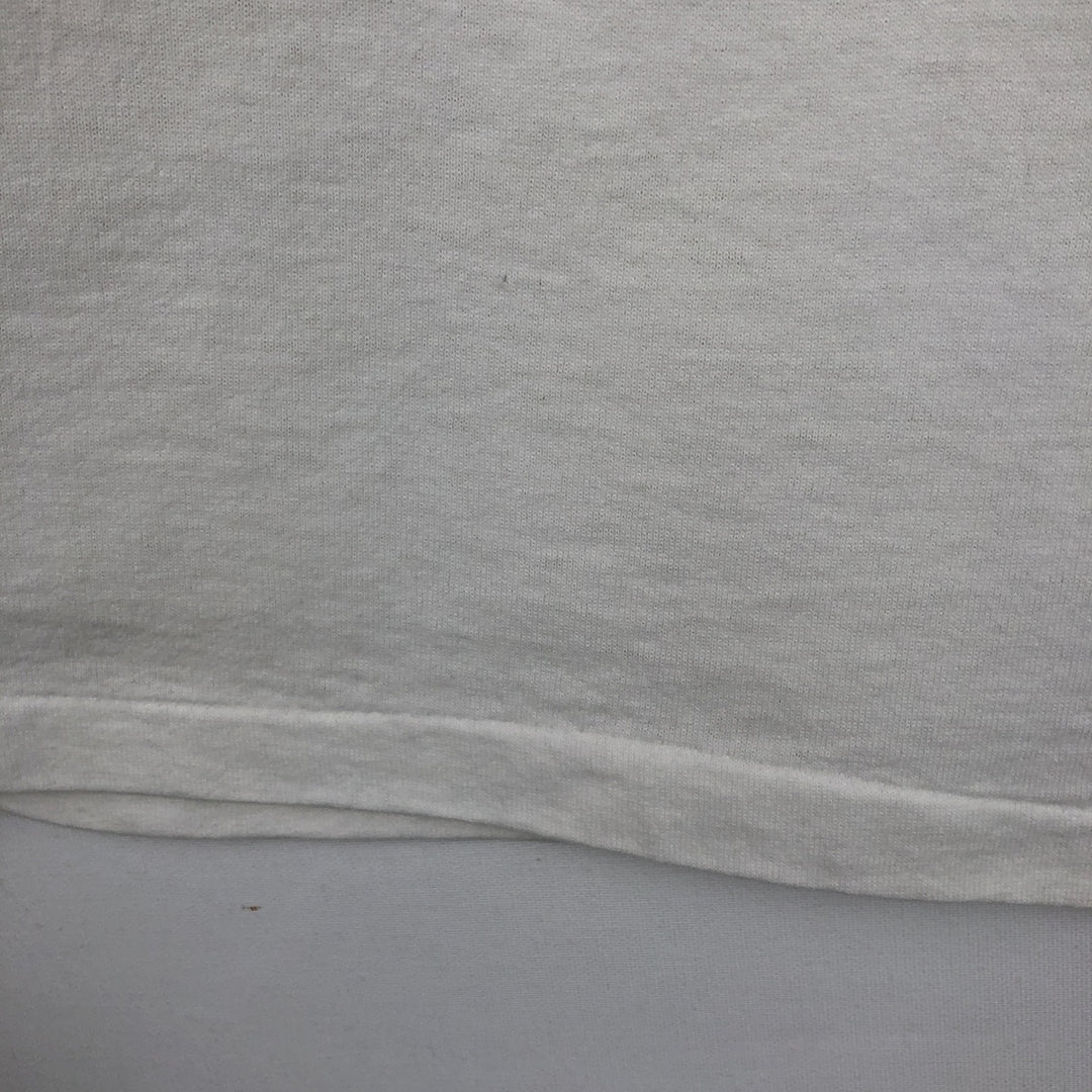 90'S Hanes Fifty-Fifty Blue Tag Printed T-Shirt, Made in USA, Men's XXL equivalent, Vintage cotton white type Vintage Second Hand