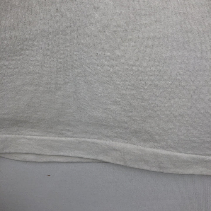 90'S Hanes Fifty-Fifty Blue Tag Printed T-Shirt, Made in USA, Men's XXL equivalent, Vintage cotton white type Vintage Second Hand