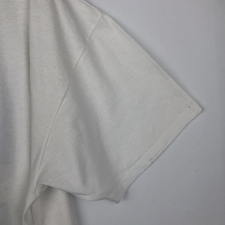90'S Hanes Fifty-Fifty Blue Tag Printed T-Shirt, Made in USA, Men's XXL equivalent, Vintage cotton white type Vintage Second Hand