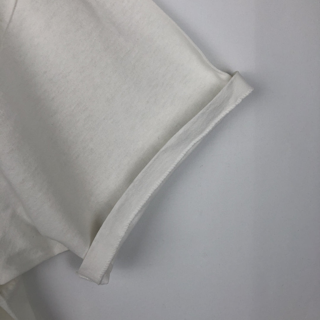 90'S Hanes Fifty-Fifty Blue Tag Printed T-Shirt, Made in USA, Men's XXL equivalent, Vintage cotton white type Vintage Second Hand