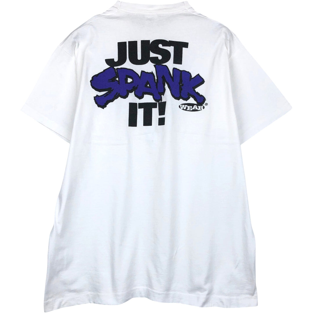 90'S Fruit of the Loom Heavy Cotton Printed T-Shirt Made in USA Men's XL Vintage cotton white type Vintage Second Hand