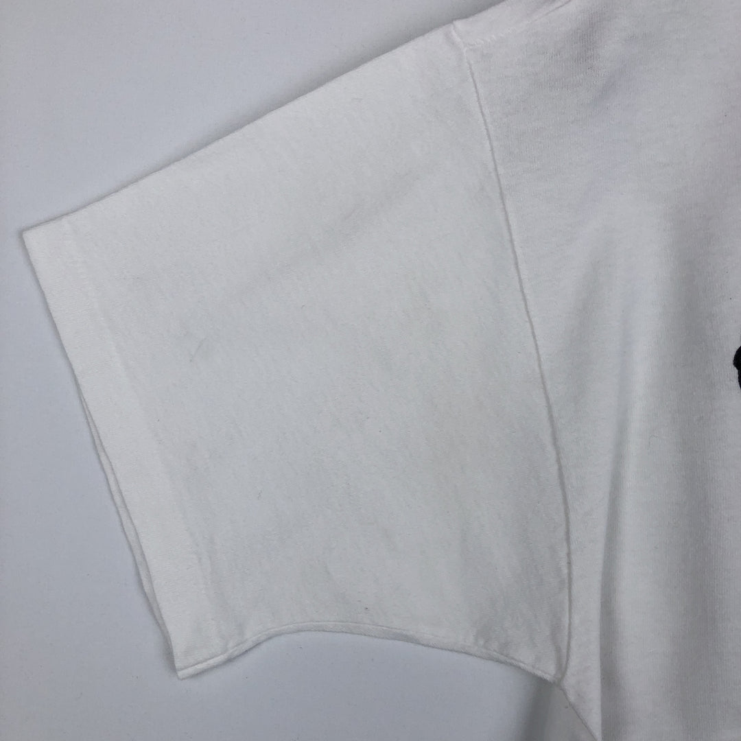 90'S Fruit of the Loom Heavy Cotton Printed T-Shirt Made in USA Men's XL Vintage cotton white type Vintage Second Hand