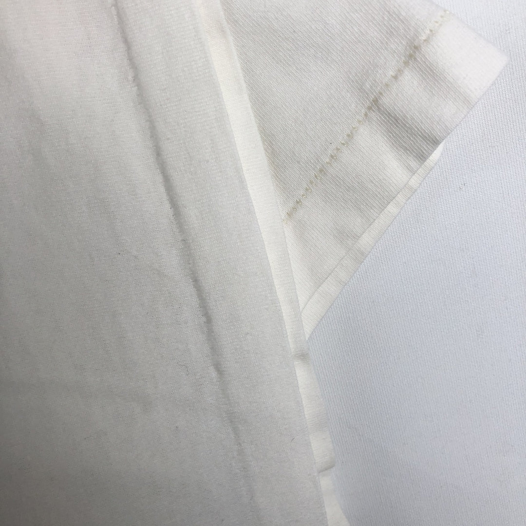 90'S Hanes Heavyweight Printed T-shirt Made in USA Men's XL Vintage cotton white type Vintage Second Hand