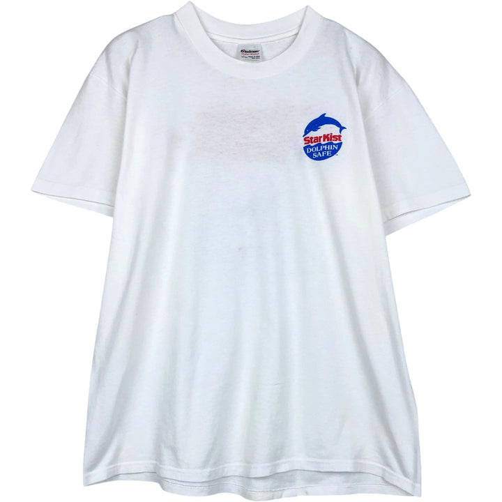 90'S STEDMAN Super HI CRU Print T-Shirt, Made in USA, Men's Size L (Equivalent), Vintage cotton white type Vintage Second Hand