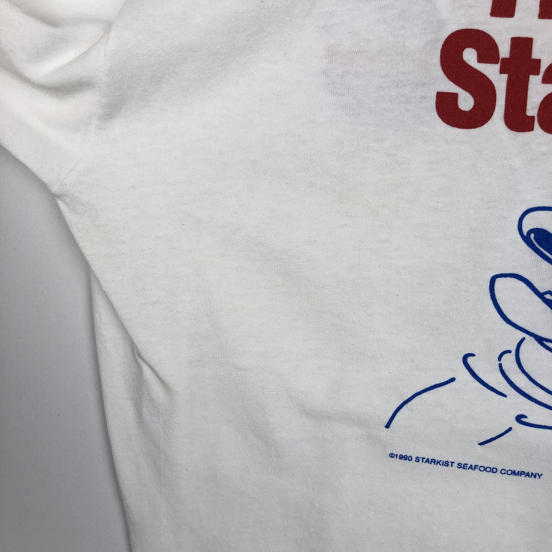 90'S STEDMAN Super HI CRU Print T-Shirt, Made in USA, Men's Size L (Equivalent), Vintage cotton white type Vintage Second Hand