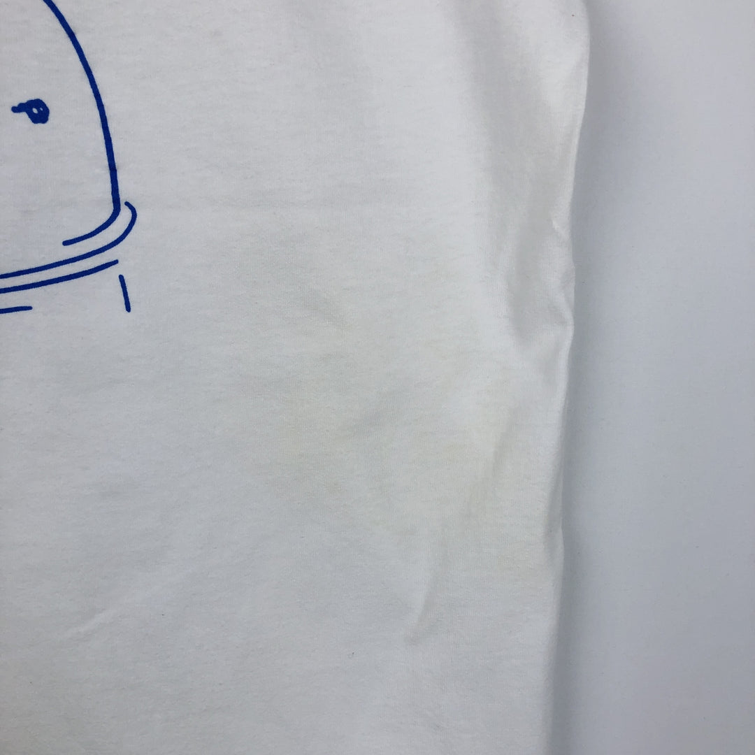 90'S STEDMAN Super HI CRU Print T-Shirt, Made in USA, Men's Size L (Equivalent), Vintage cotton white type Vintage Second Hand