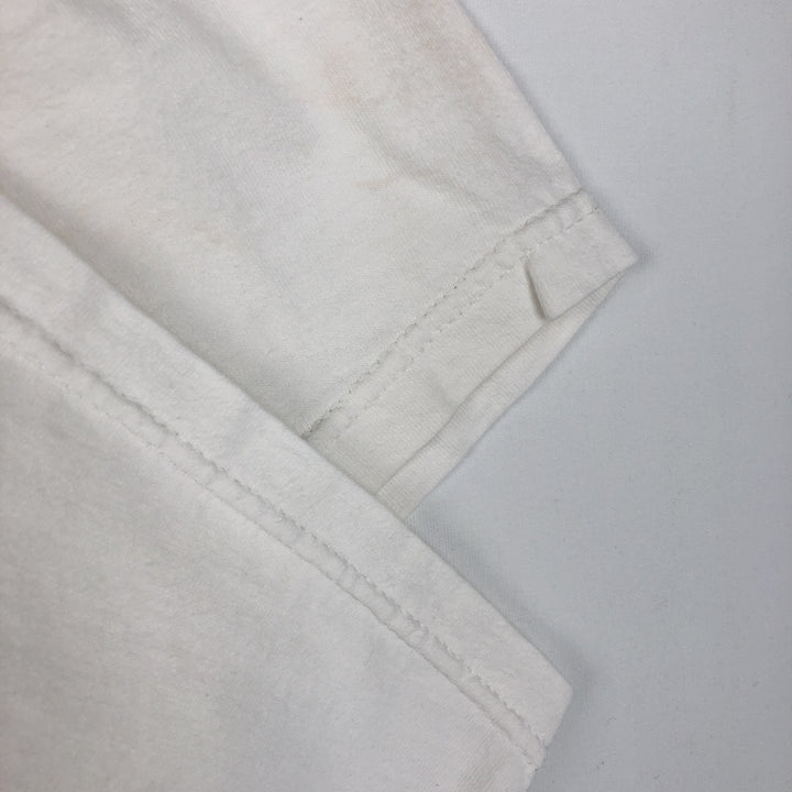 CAMP DAVID Print T-Shirt, Made in USA, Men's Size L (approx.) cotton white type Vintage Second Hand