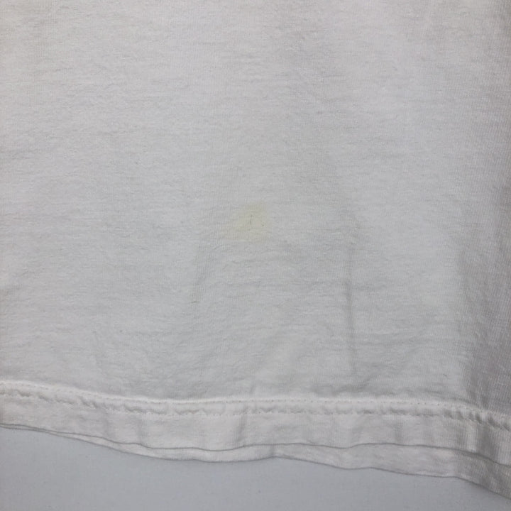 CAMP DAVID Print T-Shirt, Made in USA, Men's Size L (approx.) cotton white type Vintage Second Hand