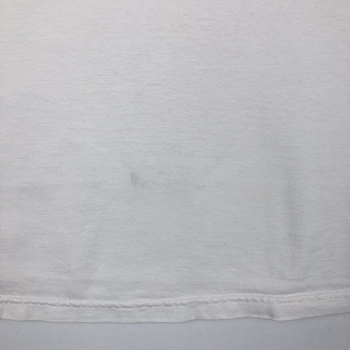 CAMP DAVID Print T-Shirt, Made in USA, Men's Size L (approx.) cotton white type Vintage Second Hand