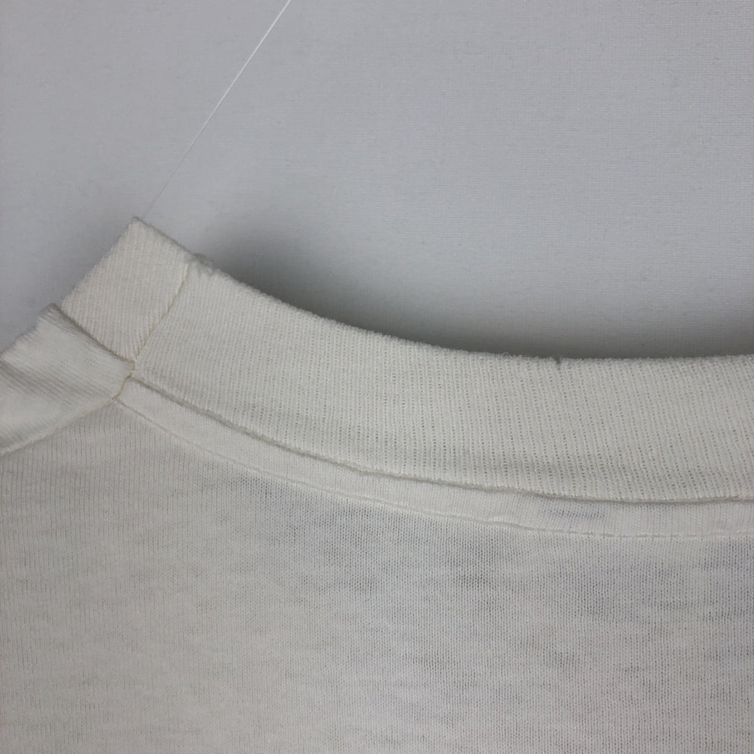 90'S Fruit of the Loom printed T-shirt, made in the USA, men's XL size, vintage cotton white type Vintage Second Hand