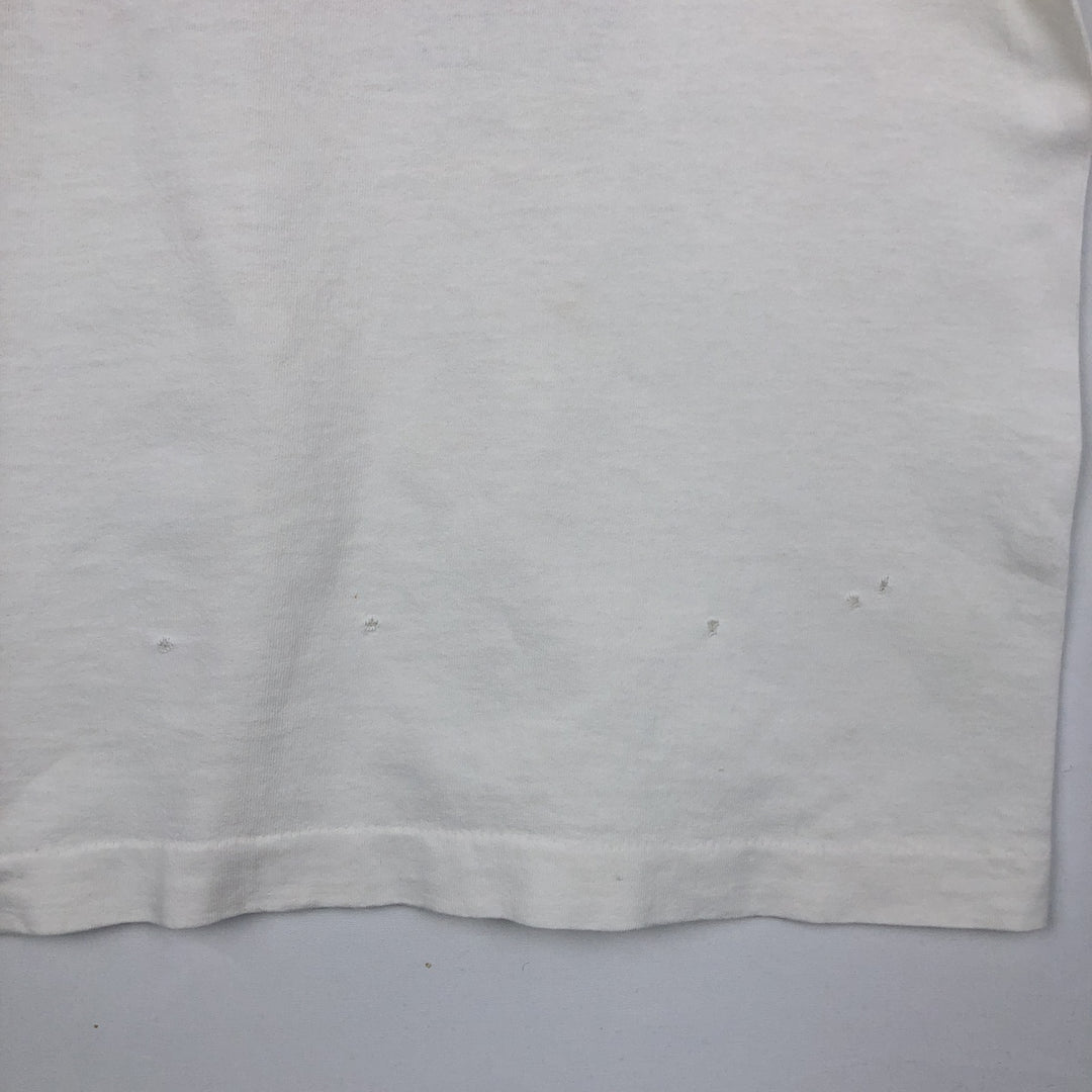 90'S Fruit of the Loom printed T-shirt, made in the USA, men's XL size, vintage cotton white type Vintage Second Hand