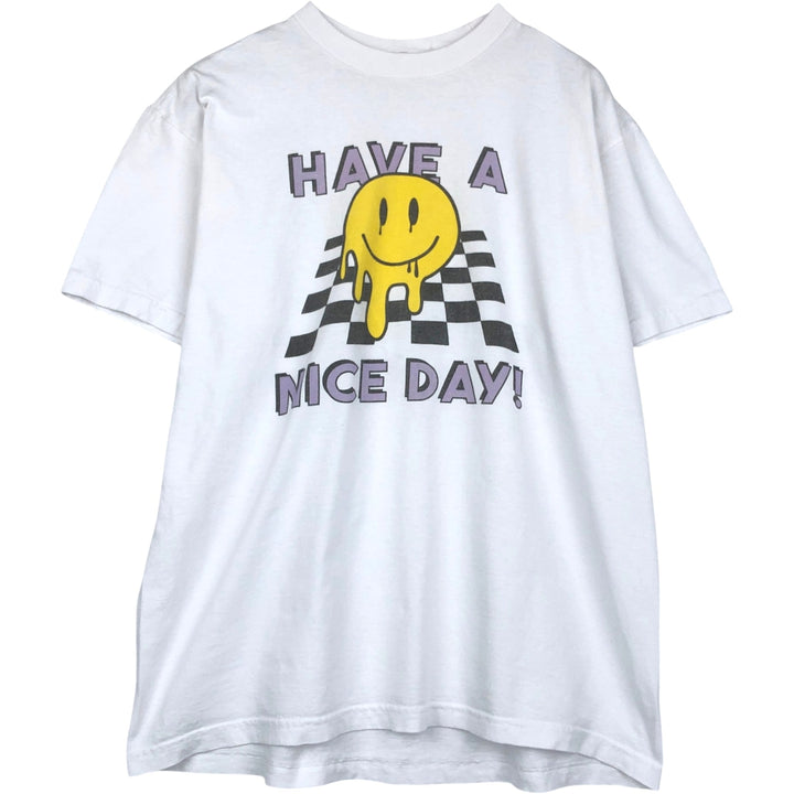 Printed T-shirt, men's size XL unclear white type Vintage Second Hand