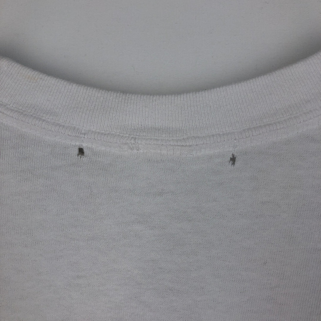 Printed T-shirt, men's size XL unclear white type Vintage Second Hand