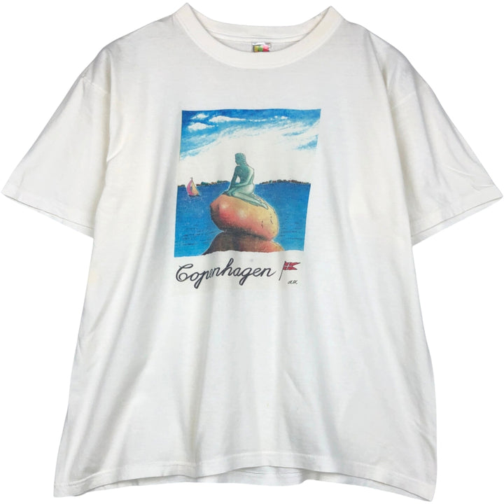 FUN TPX Printed T-Shirt, Men's Size M cotton white type Vintage Second Hand