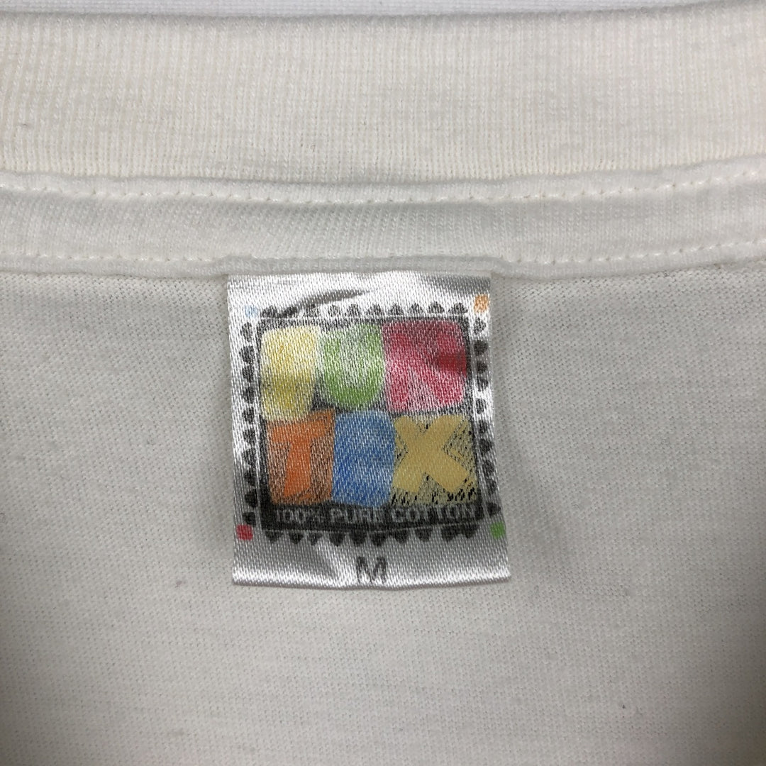 FUN TPX Printed T-Shirt, Men's Size M cotton white type Vintage Second Hand