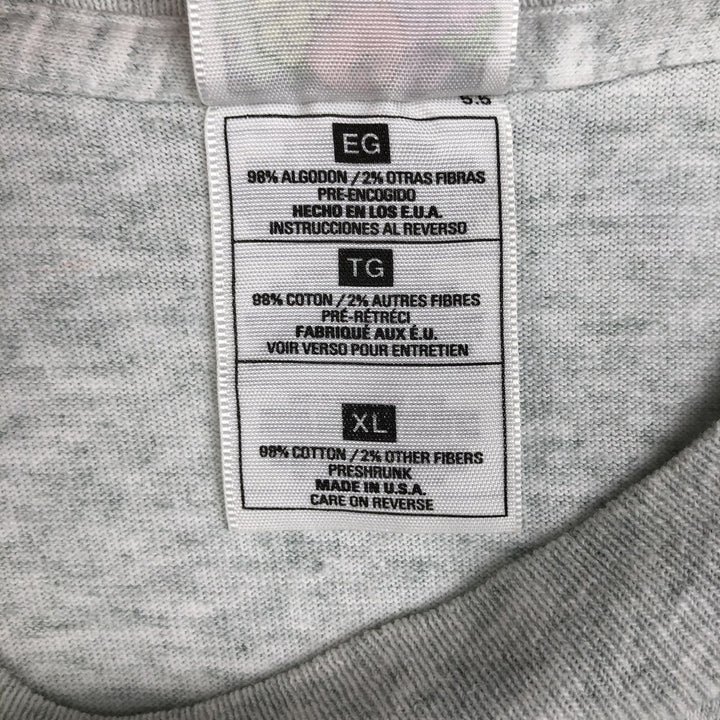 90'S Fruit of the Loom Heavy Cotton Printed T-Shirt Made in USA Men's XL Vintage cotton white type Vintage Second Hand