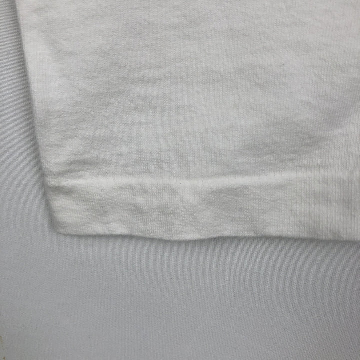 90'S Fruit of the Loom Heavy Cotton Print T-Shirt, Made in Canada, Men's XL equivalent, Vintage cotton white type Vintage Second Hand