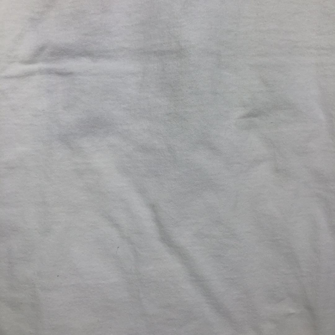 90'S Fruit of the Loom Heavy Cotton Print T-Shirt, Made in Canada, Men's XL equivalent, Vintage cotton white type Vintage Second Hand