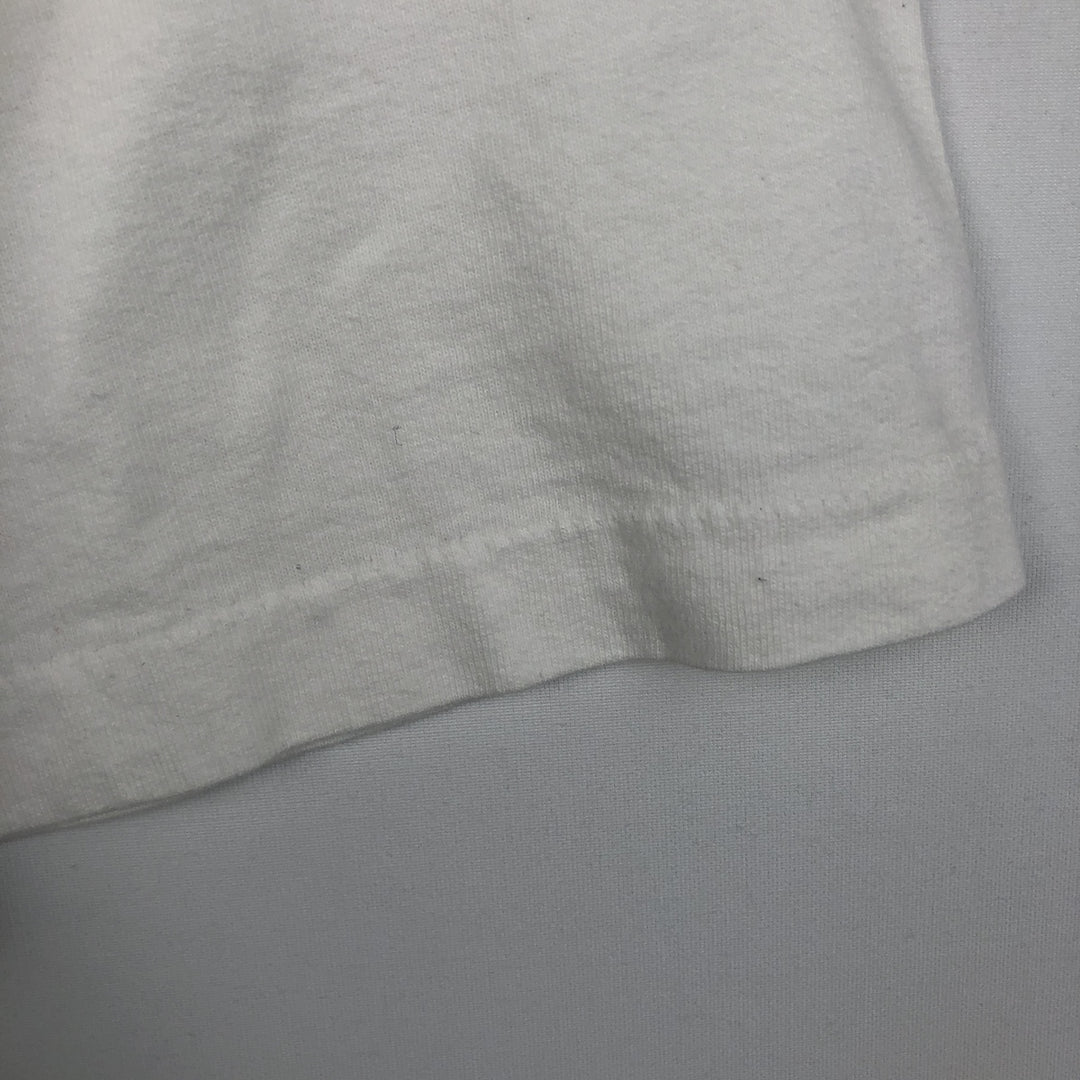 90'S Fruit of the Loom Animal Pattern Fish Print T-Shirt, Made in USA, Men's XL equivalent, Vintage cotton white type Vintage Second Hand