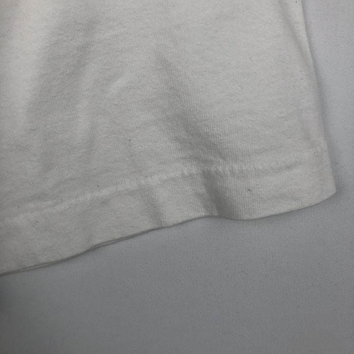 90'S Fruit of the Loom Animal Pattern Fish Print T-Shirt, Made in USA, Men's XL equivalent, Vintage cotton white type Vintage Second Hand