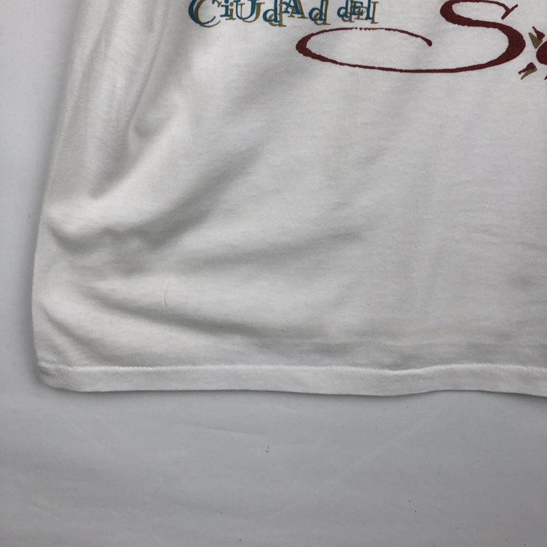 90'S Vintage Printed T-Shirt, Men's XL unclear white type Vintage Second Hand
