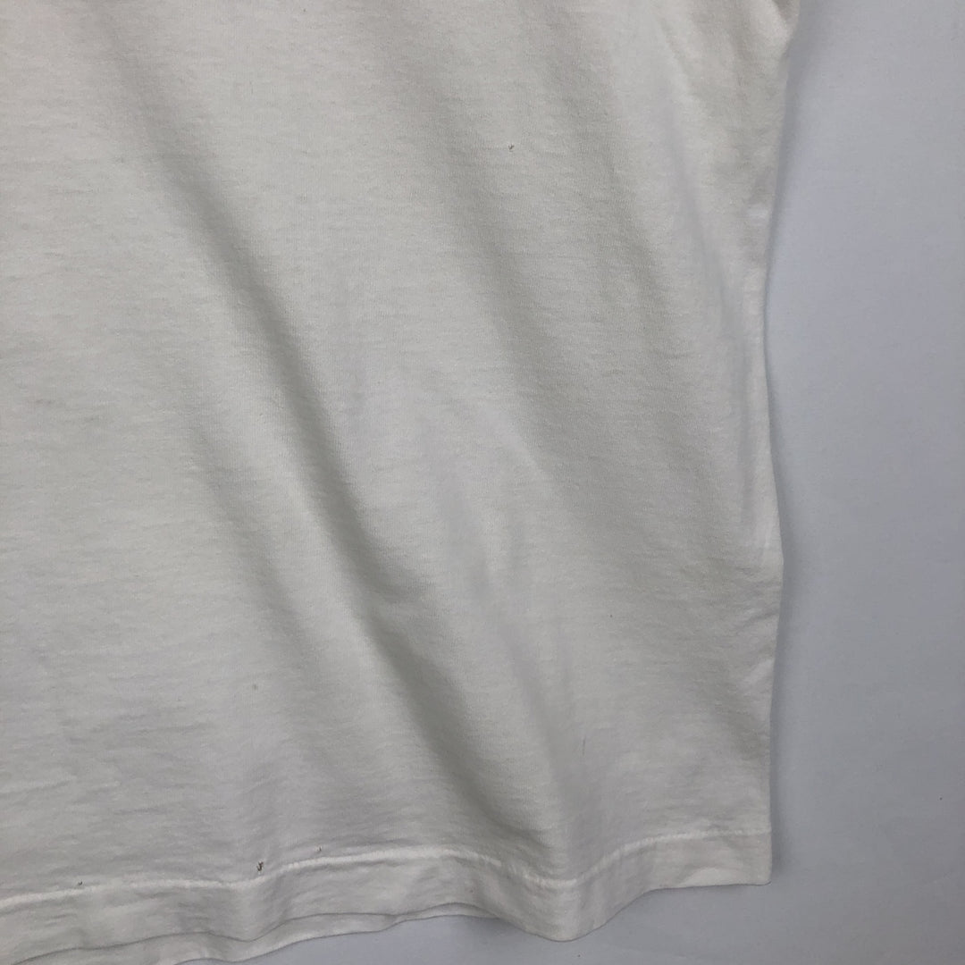 90'S Fruit of the Loom Heavy Cotton Print T-Shirt, Made in USA, Men's Size XL (approx.) cotton white type Vintage Second Hand
