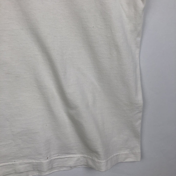 90'S Fruit of the Loom Heavy Cotton Print T-Shirt, Made in USA, Men's Size XL (approx.) cotton white type Vintage Second Hand