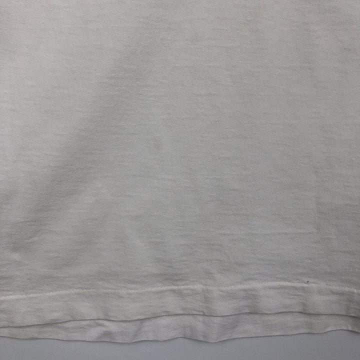 90'S Fruit of the Loom Heavy Cotton Print T-Shirt, Made in USA, Men's Size XL (approx.) cotton white type Vintage Second Hand