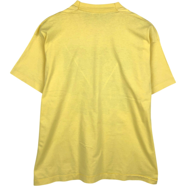 90'S Fruit of the Loom Best Printed T-shirt, Made in USA, Men's XL, Vintage unclear yellow type Vintage Second Hand