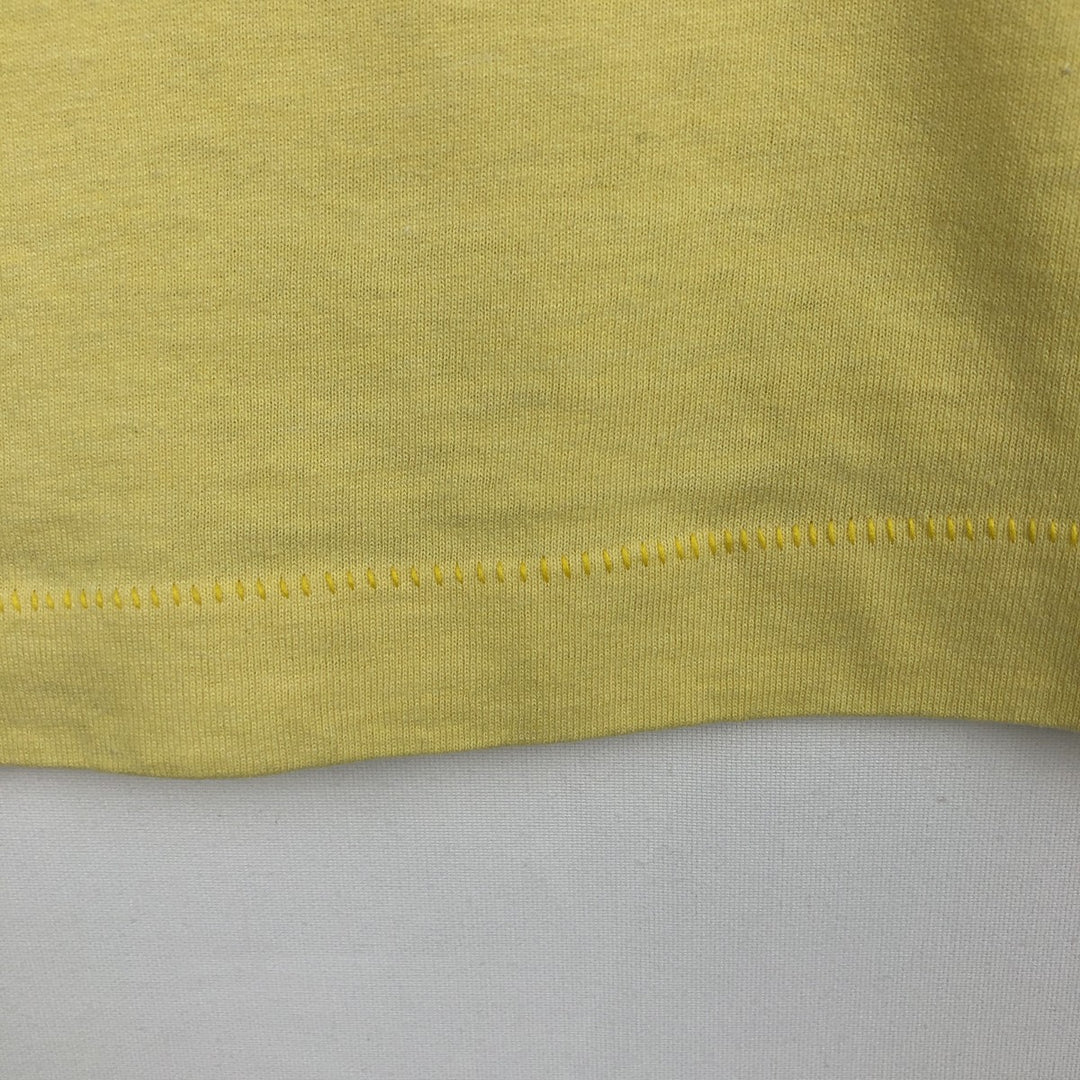 90'S Fruit of the Loom Best Printed T-shirt, Made in USA, Men's XL, Vintage unclear yellow type Vintage Second Hand