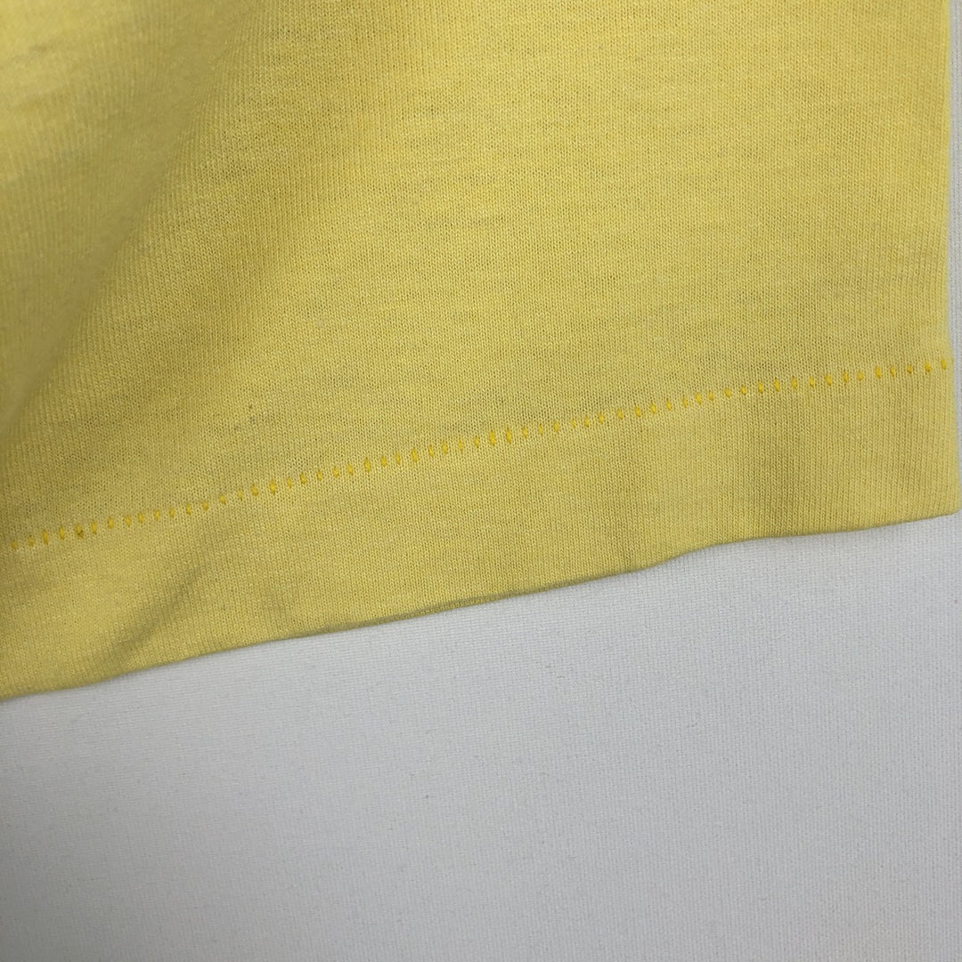 90'S Fruit of the Loom Best Printed T-shirt, Made in USA, Men's XL, Vintage unclear yellow type Vintage Second Hand