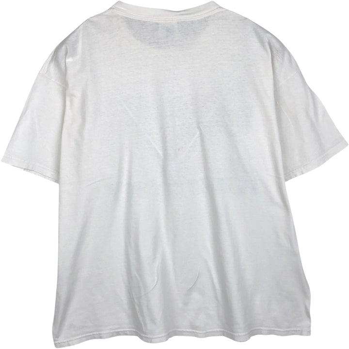 Vintage 90'S TULTEX printed T-shirt, men's XXL size cotton white type Vintage Second Hand