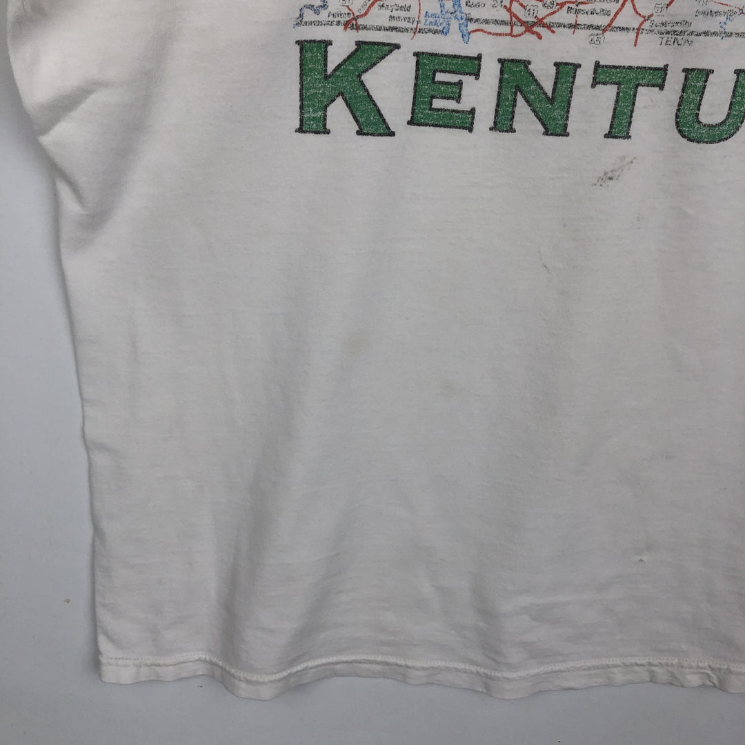 Vintage 90'S TULTEX printed T-shirt, men's XXL size cotton white type Vintage Second Hand