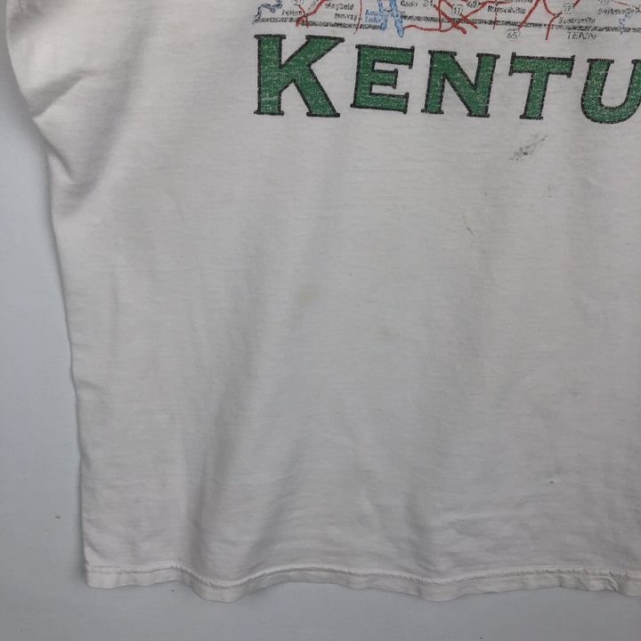 Vintage 90'S TULTEX printed T-shirt, men's XXL size cotton white type Vintage Second Hand