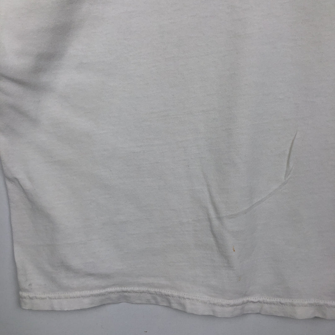 Vintage 90'S TULTEX printed T-shirt, men's XXL size cotton white type Vintage Second Hand