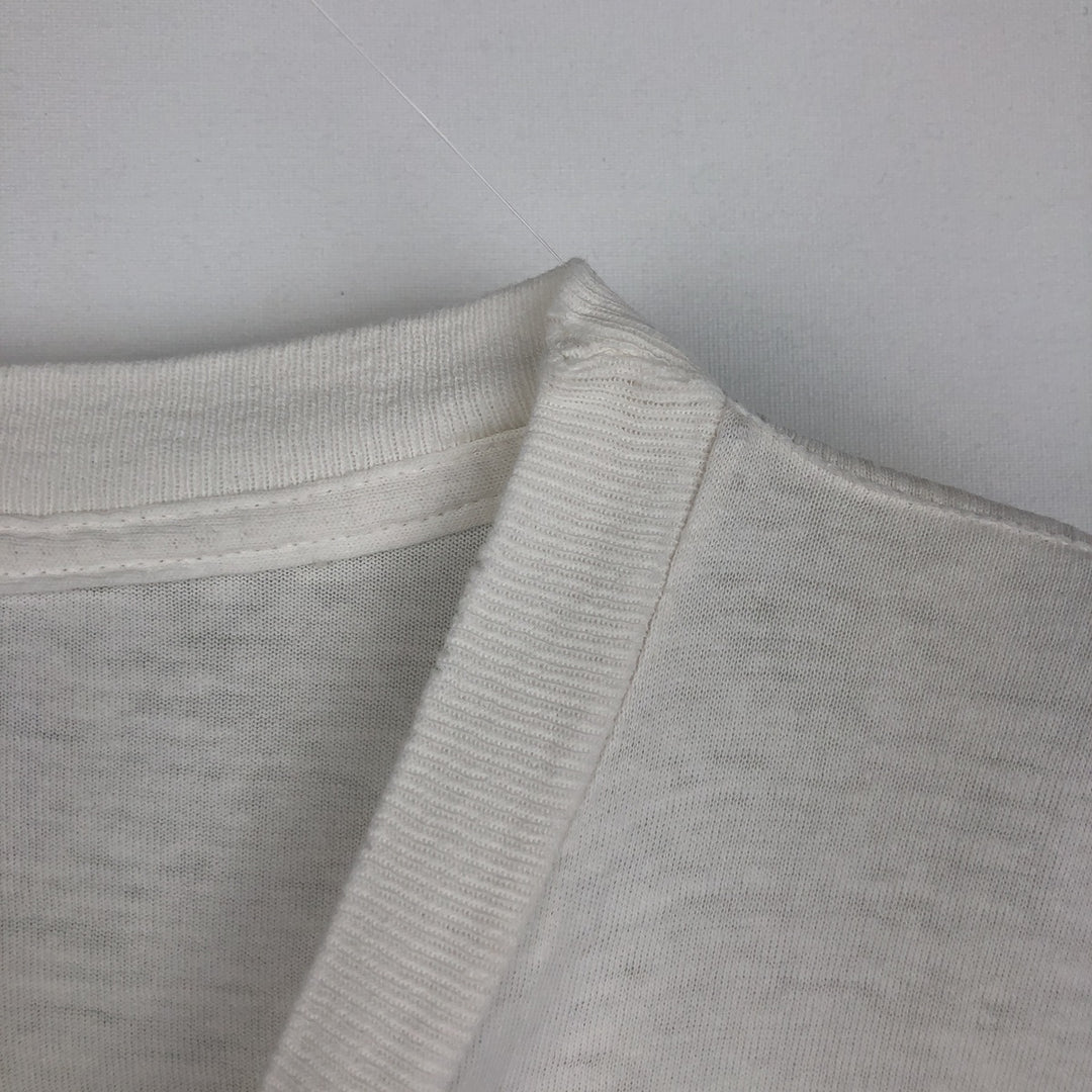 Vintage 90'S TULTEX printed T-shirt, men's XXL size cotton white type Vintage Second Hand
